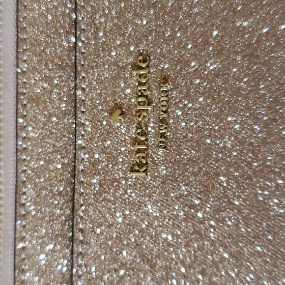Kate spade new boxed zipper large slim cardholder glitz gold new this one sealed - Picture 2 of 7